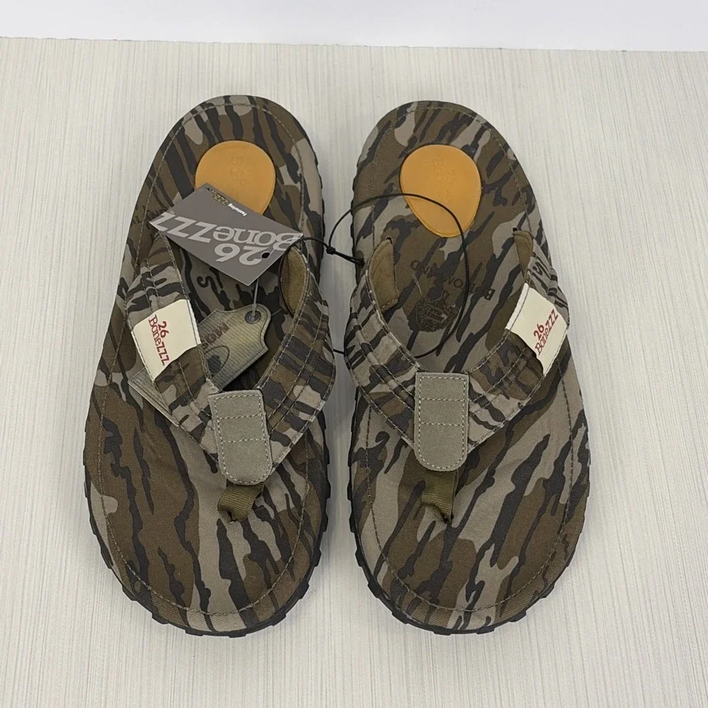 26 Bonezzz Chillzzz Mossy Oak Flip Flops for Men Memory Foam Sandals Size 14 NWT